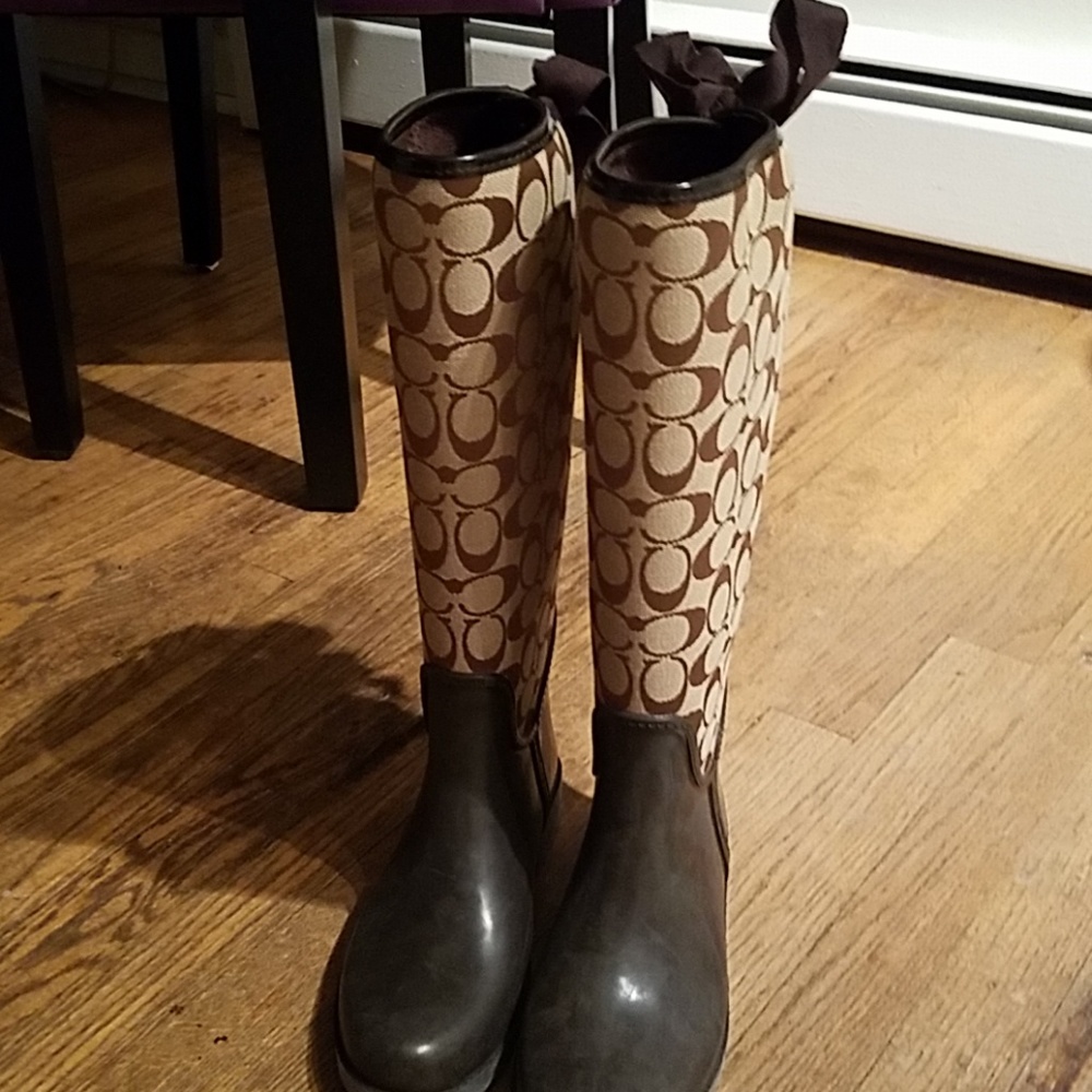 Coach rain boots
